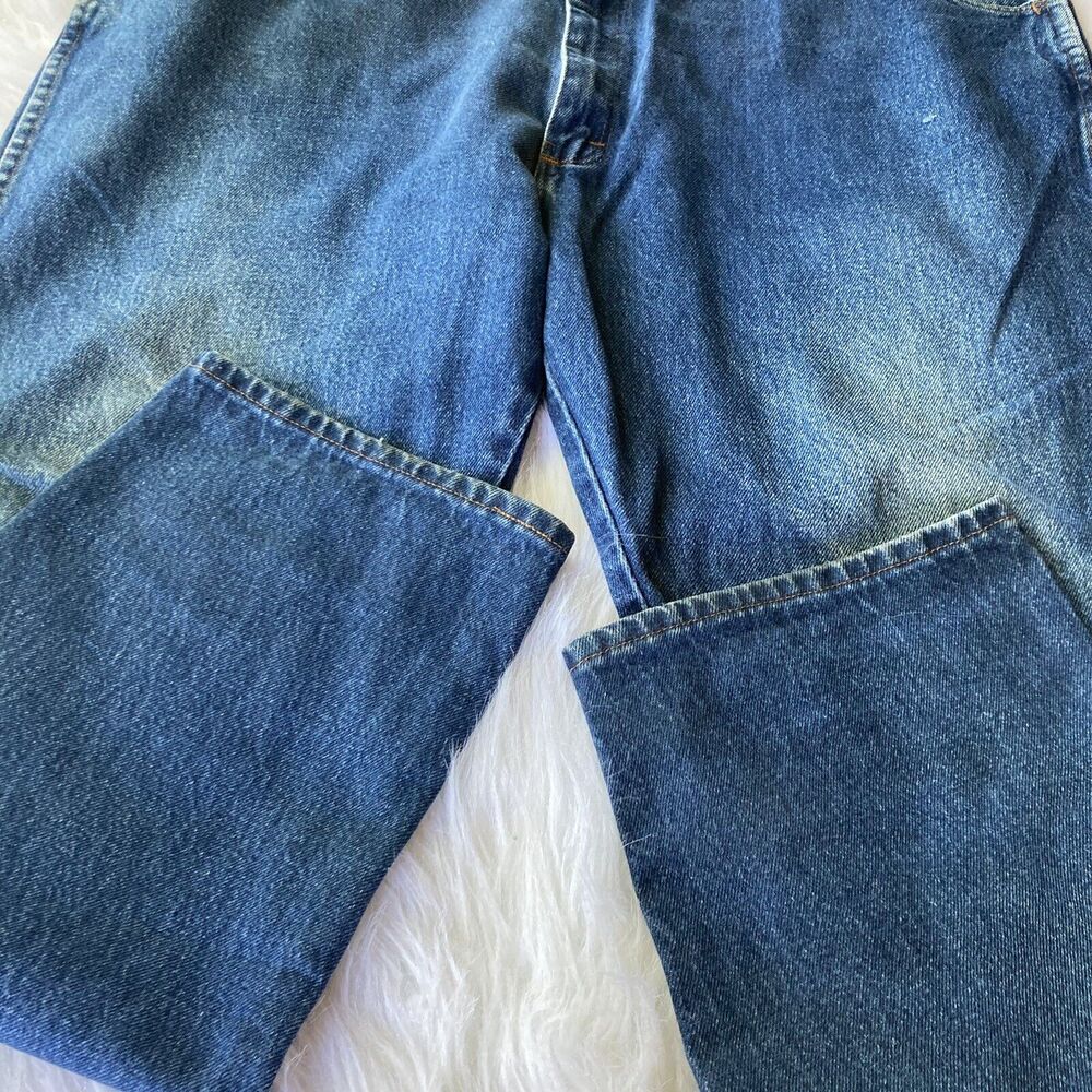 Rustler Jeans Sz 42x30 Mens Bootcut Blue Denim Work Outdoors Casual Camping Hike - Picture 4 of 7